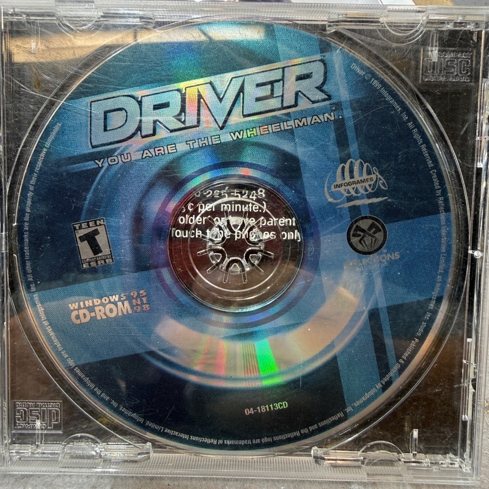 Infogrames Driver You Are The Wheelman PC Game OS Windows 95 98 Blue CD-ROM 1999